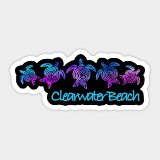 Clearwater Beach Fl Beach Tribal Turtle Sticker